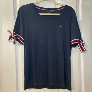 Like New Tommy Hilfiger Navy Short Sleeve Top Women's Size L